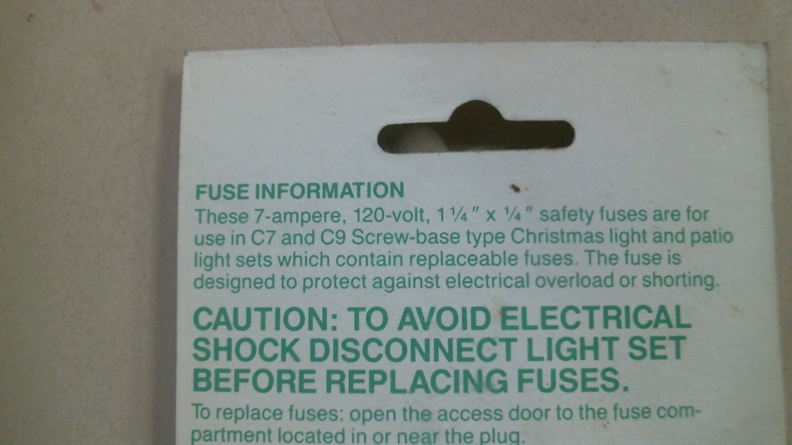 GE 7 Ampere Safety Fuses, For Christmas Light Sets, 11/4" x 1/4", 2