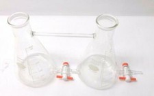 Large 1 Liter Kimax Borosilicate Glass Gradient Maker with Stopcocks