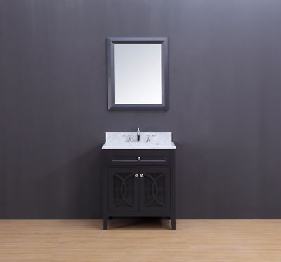 Bathroom Vanity - Rocca Transitional Bathroom Vanity Set with Carrera ...