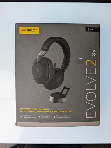 Jabra EVOLVE2 85 Headset with LINK380A UC Stereo Stand,  Black
