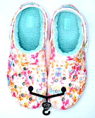 Crocs Classic Lined Tie-Dye Clog Orange Zing/Multi Size M13  display picture 1