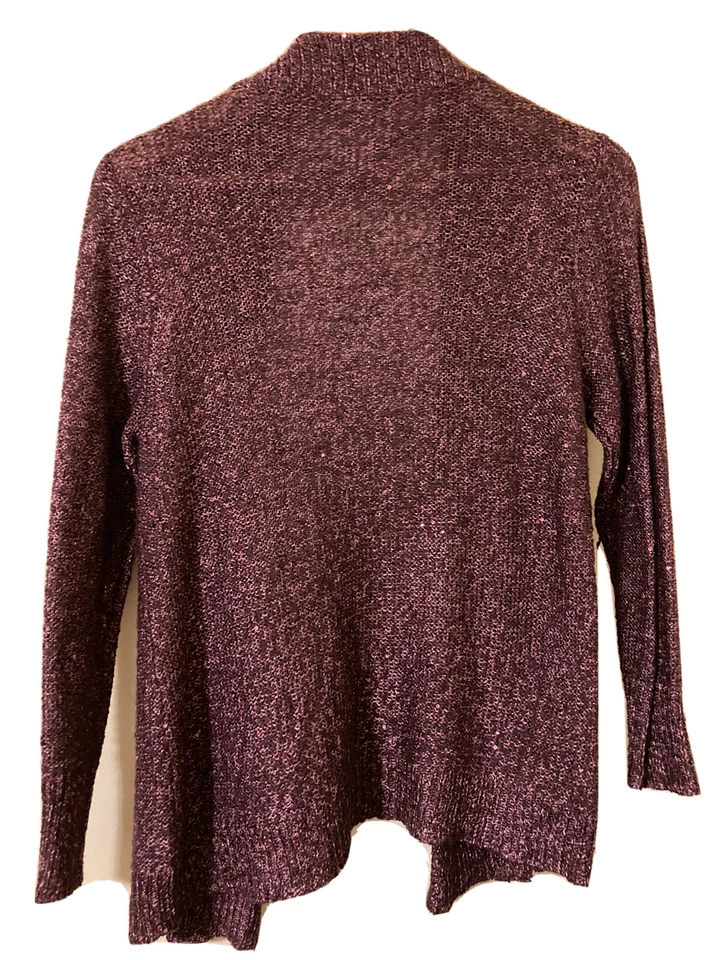 White Stag Womens Open Front Cardigan Sparkly Purple (M 8-10) - Image 4 of 4