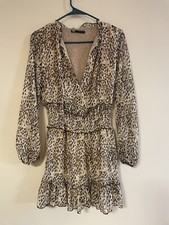 Zara Party Long Sleeve Ruffle Empire Waist Dress size XS