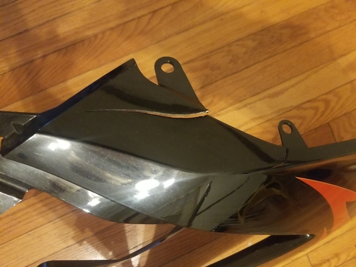 KAWASAKI ZX-14R OEM UPPER RIGHT MID COWLING BLACK ORANGE KAWASAKI ZX-14R OEM UPPER RIGHT MID COWLING BLACK ORANGE