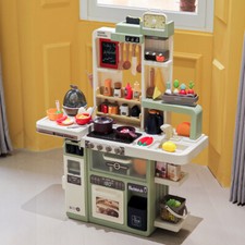 Kids Play Kitchen Toy 88pcs Set with Light & Sound Simulation Spray Features UK