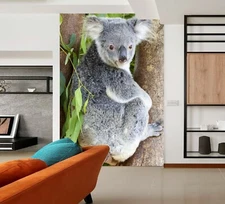 3D Forest Koala K411 Animal Wallpaper Mural Self-adhesive Removable Kay
