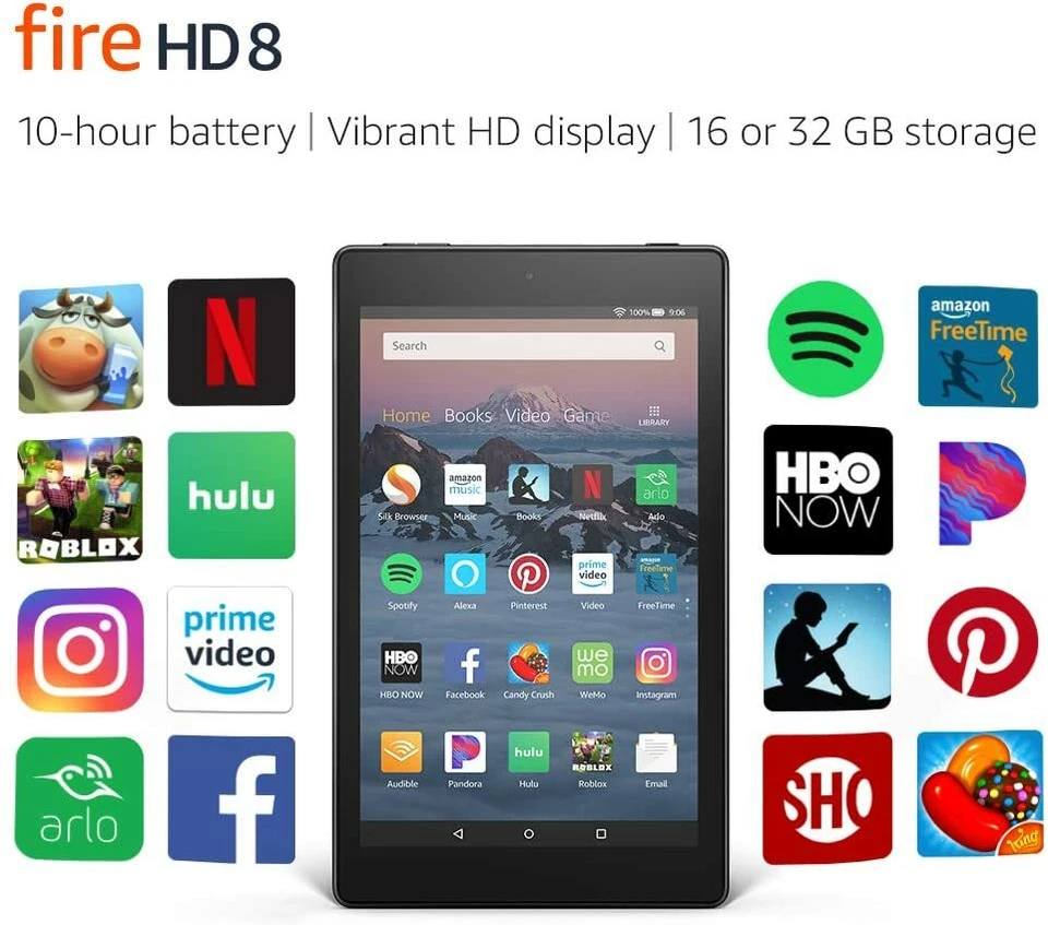 Amazon Fire HD 8" 7th Gen 2017 WiFi Tablet, Touchscreen, Alexa, Dual-Band - New! - Image 4 of 4