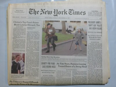 new york times tobacco The New York Times 1999 December 12 Winds Clinton Tobacco Russia Charity GB
