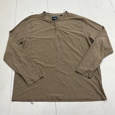 Orginal Bruno Supersoft Brown Long Sleeve Henley Shirt Men’s Size X-Large
