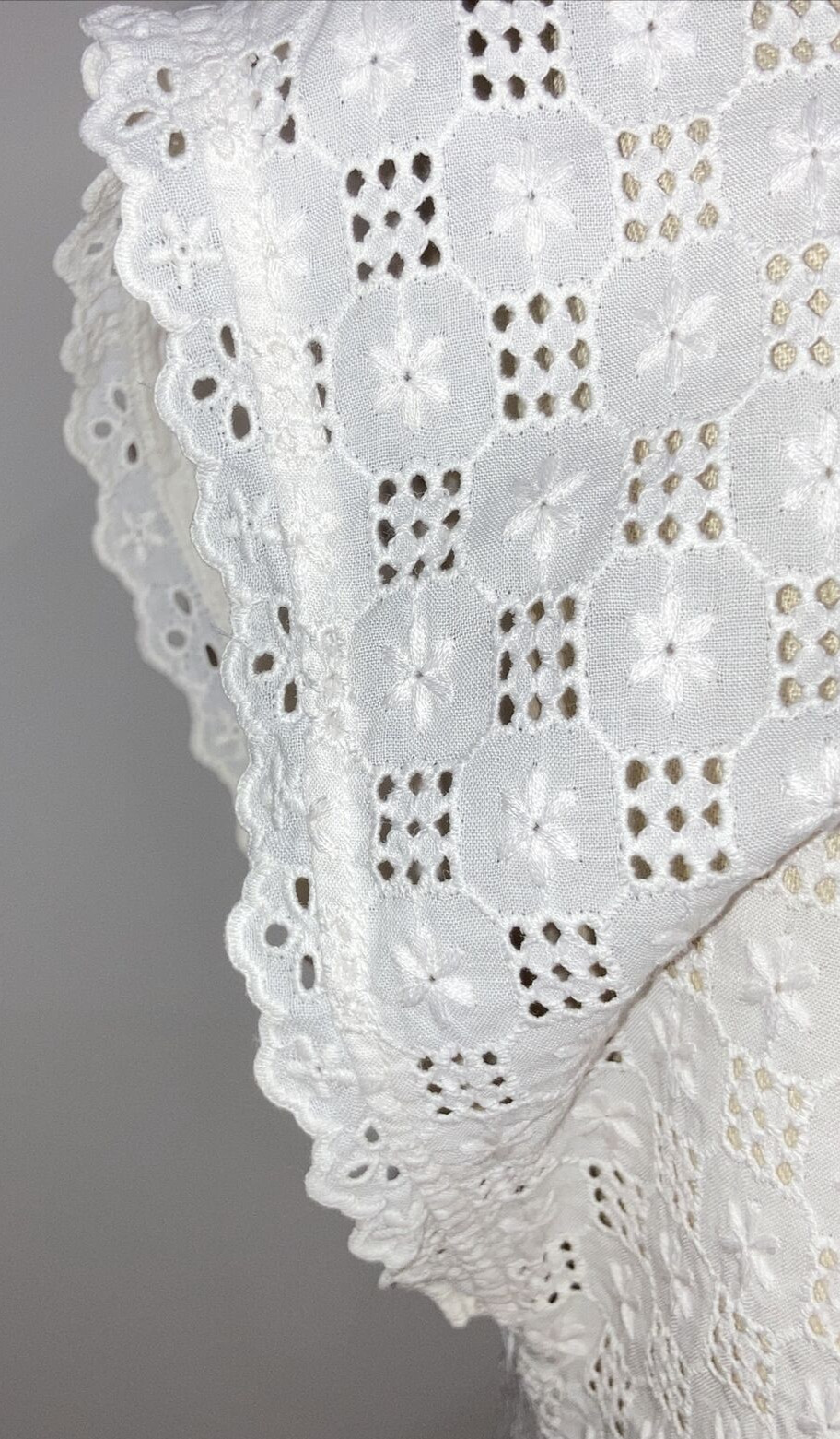 Rare Vintage St Michael 1950s White Cotton Cap Sleeve Lacey Blouse, 34" Bust 6