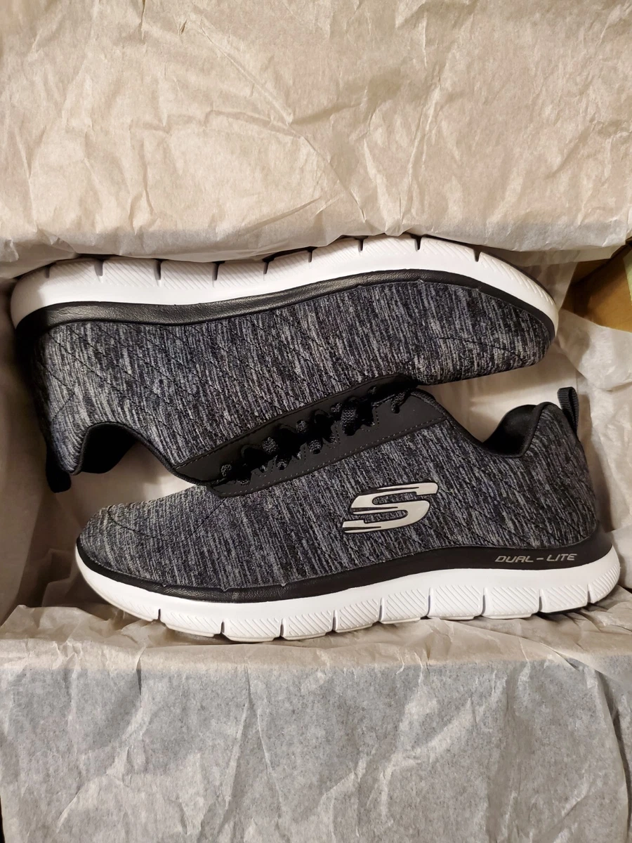 Women s Skechers Flex Appeal 2.0 Black White Size 6.5 Athletic