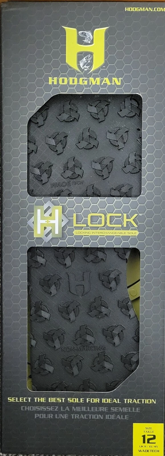 Hodgman HLOCKWT12 Locking Interchangeable Soles Wadetech Rubber Men's Size 12