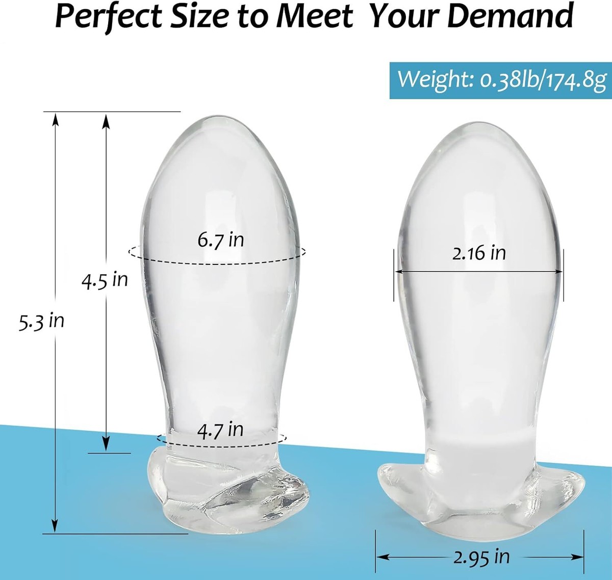 Look Into Me See-Through butt plug Clear TPE Anal Sex Toy | eBay