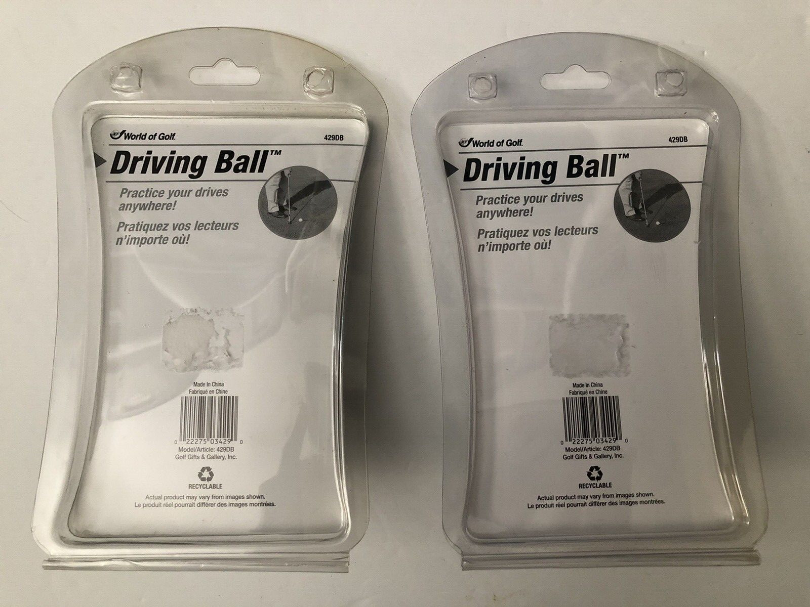 New JEF World Of Golf Practice Driving Ball #429DB Lot Of 2