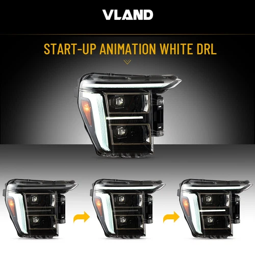 VLAND Full LED Headlights& LED Tail Lights For 2021-2023 Ford F150 F-150 - Bild 3 von 30