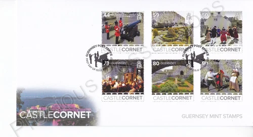 GUERNSEY FDC FIRST DAY COVER 2017 CASTLE CORNET STAMP SET