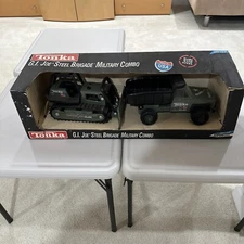 Vintage 1992 Tonka GI Joe Steel Brigade Military Combo Bulldozer Dump Truck NIB