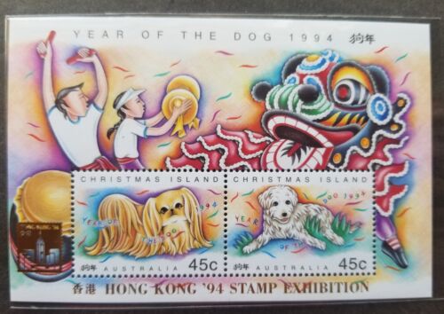 Australia Christmas Island Year Of Dog 1994 Chinese Lunar (ms MNH *Hong Kong O/P - Picture 1 of 6