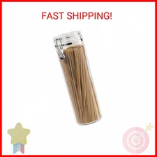 OGGI Tall Clear Canister with Clamp Lid, 58 oz - Large Airtight Food Storage Con