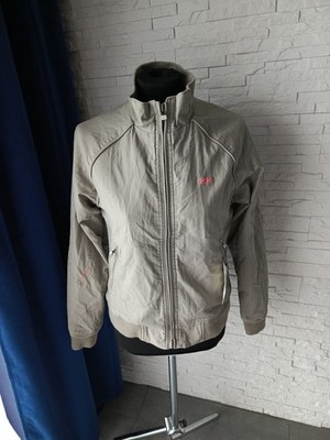 Vintage Helly Hansen Bomber Jacket Beige Pink Logo Gorpcore Retro Y2K