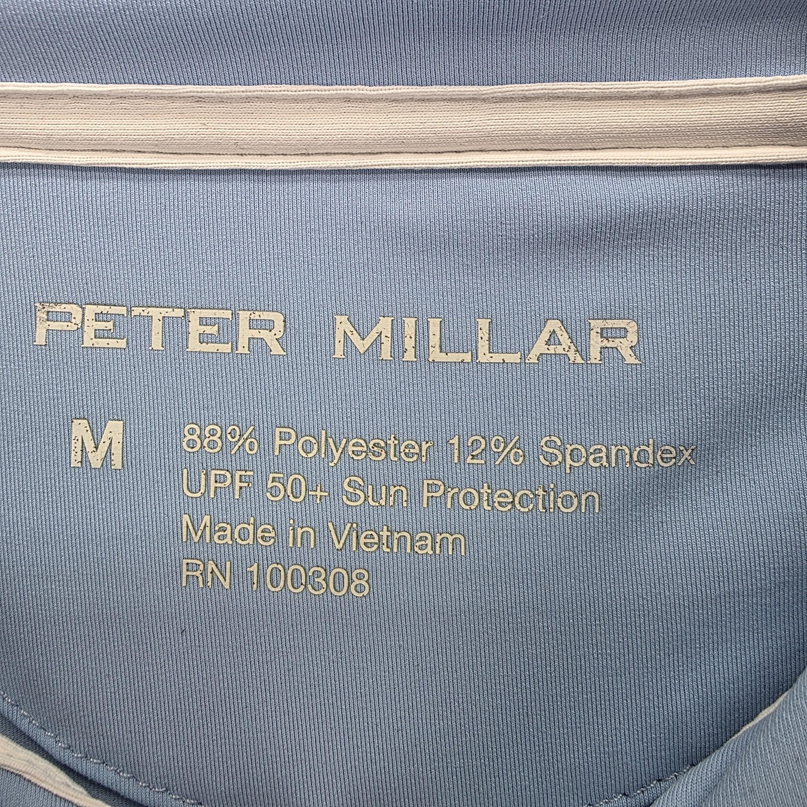 Peter Millar Pullover Womens Medium Light Blue Qu… - image 5