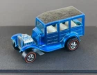 Vintage Hot Wheels Redline 1969 Bright Blue Classic ’31 Ford Woody - CLEAN!