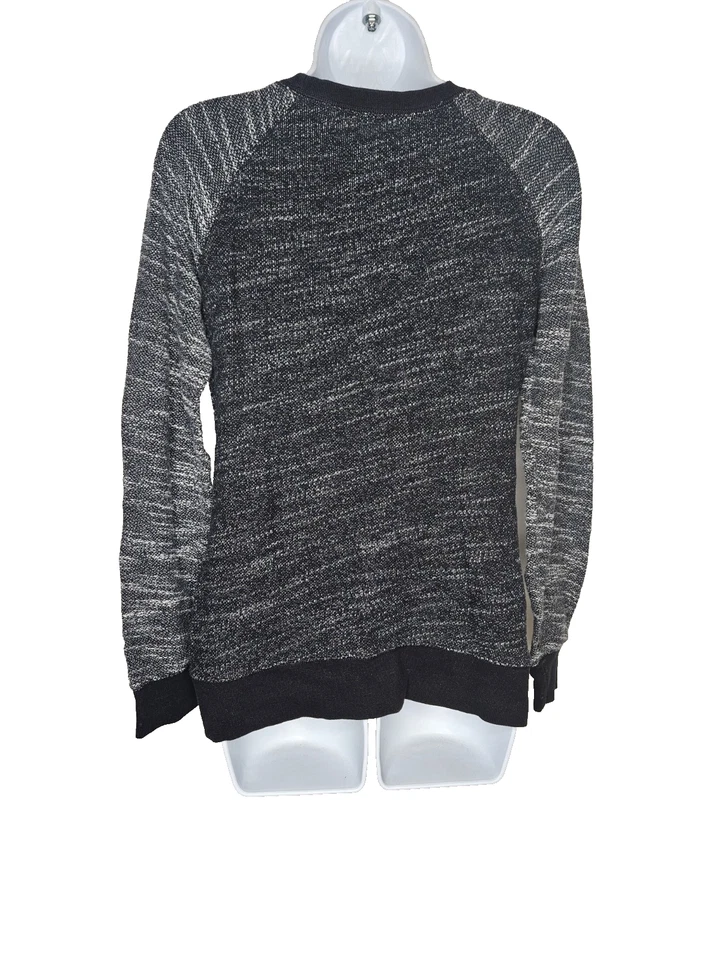 Made for Life Black Gray Marled Knit Pullover Sweater Women's Small S Crewneck - Image 2 of 4