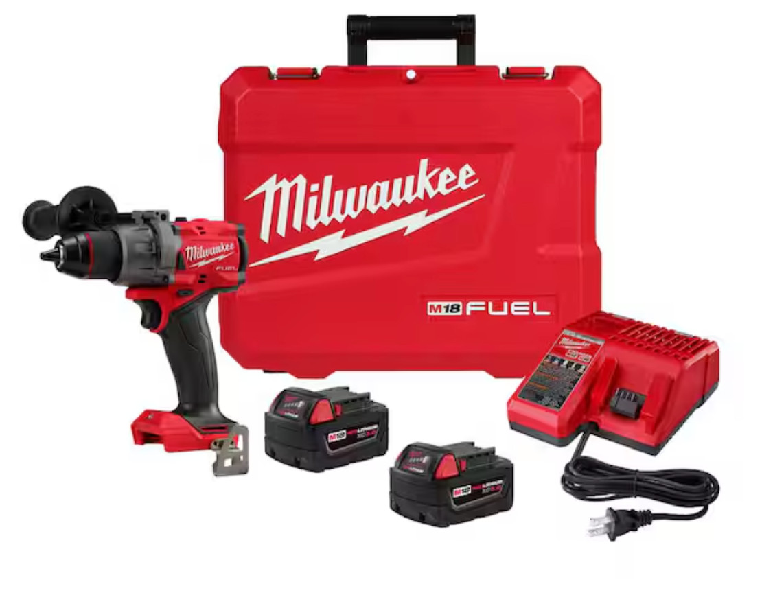 Milwaukee 2904-22 M18 FUEL 18V 1/2" Cordless Li-Ion Hammer D