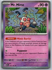Mr. Mime 122/165 Rare 151 Pokemon Holo Near Mint