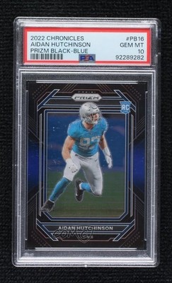 2022 Panini Chronicles Prizm Black Blue 11/25 Aidan Hutchinson Rookie RC 1q7