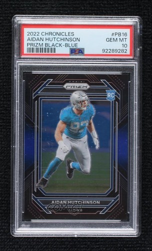 Aidan Hutchinson [Blue] #PB-16 2022 Panini Chronicles Prizm Black card