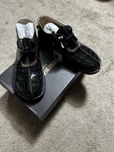 Chaussures Supreme X Martine Rose X Clarks Desert Trek noir croco taille 9 AUTHENTIQUE neuves avec étiquettes