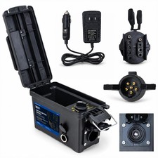 Lrichy Trailer Light 7-Way Plug Tester with 7, 6, 4/5 Pin Adapter,...