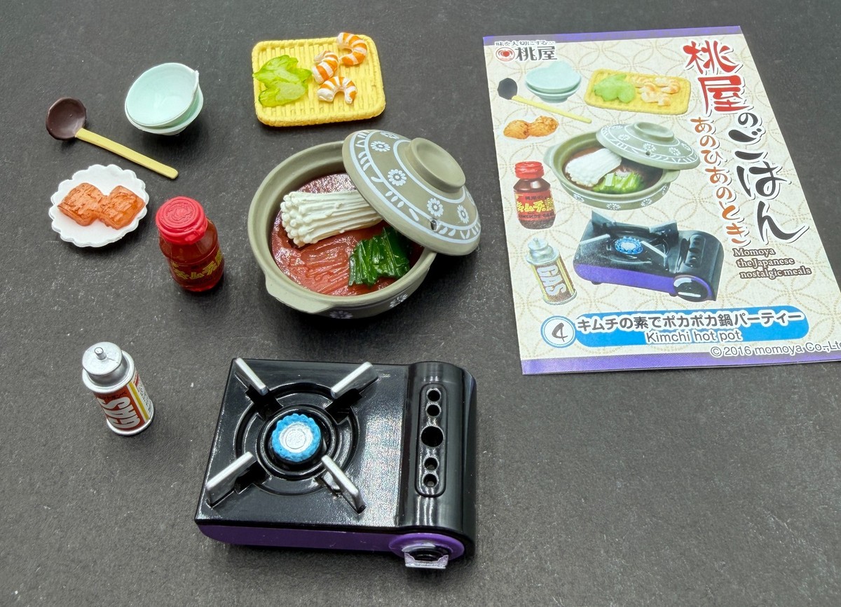 Re-ment 2016 Kimchi Hot Pot Nostalgic Meal Complete w Momoya Base