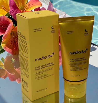 Medicube Kojic Acid Turmeric Night Wrapping Mask 75ml Brightening Care Exp 08/28