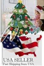 4FT DIY Felt Christmas tree set26pcs detachable ornaments kids wall hanging gift