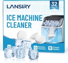 Ice Machine Cleaner Tablets and Descaler, 32 Count Ice Maker Cleaner Tablets for
