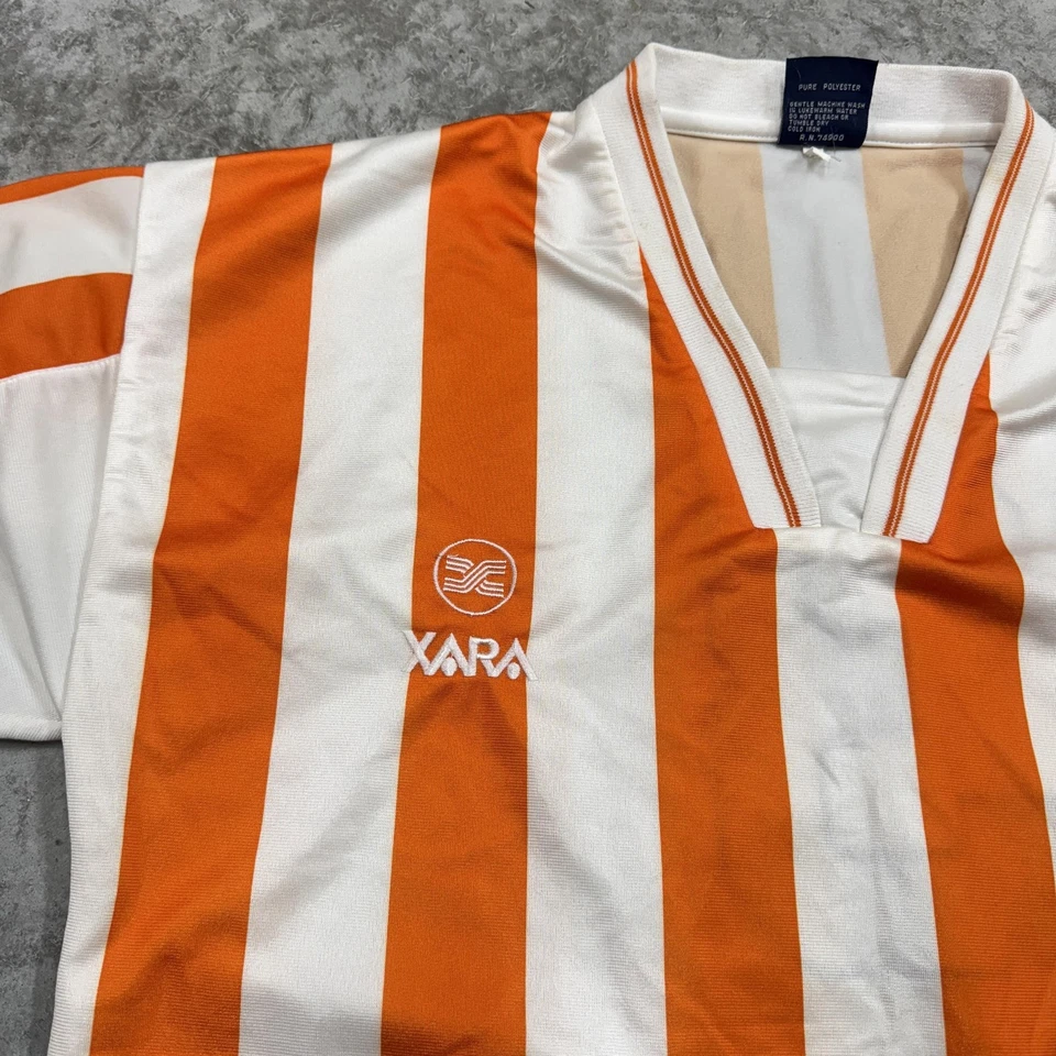 Camiseta de fútbol vintage Xara para hombre XL a rayas número 3 años 90 cosida en Taiwán Foto 2 de 4