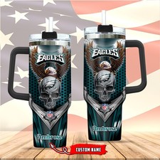 Team*Eagles Stanley 40oz Stainless Steel H2.0 Flowstate Quencher Tumbler2