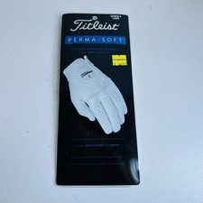 Titleist Perma Soft Golf Glove Womens Large Left Hand White Leather Pearl