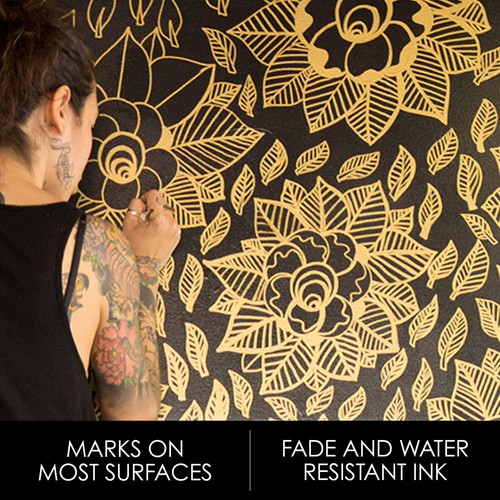 Sharpie 39109PP Metallic Permanent Marker, feine Spitze, silber, 4 Stück - Bild 5 von 8