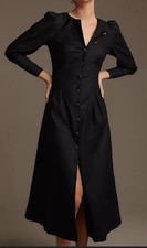 Reformation Black Halia Dress, Size 0