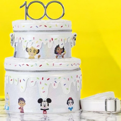 Loungefly Disney Celebration Cake Umhängetasche 100th Anniversary LE Neu - Bild 2 von 10