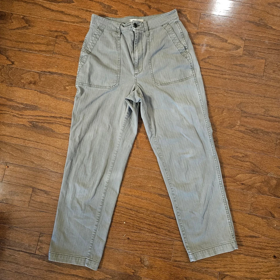 Madewell Women's The Perfect Vintage Straight Work Pants in Caper Green Size 28 - Image 2 of 4