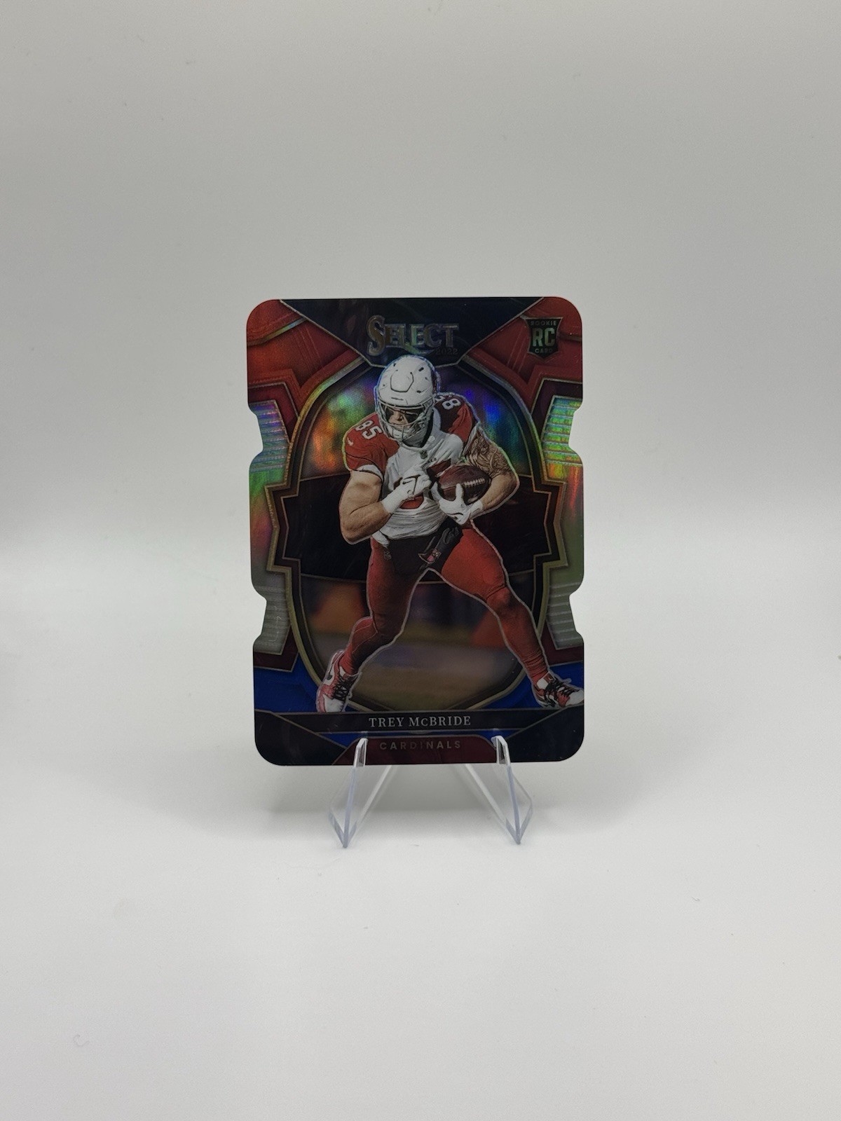 2022 Panini Select - Concourse Trey McBride #11 Red & Blue Prizm Die-Cut (RC)