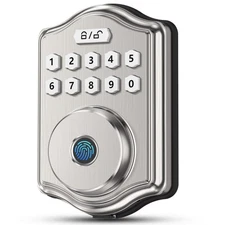 Fingerprint Door Lock, Keyless Entry Door Lock with Code, Voice Guidance Elec...