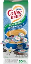 Nestle Coffeemate Coffee Creamer Sugar Free French Vanilla Singles Non Dairy