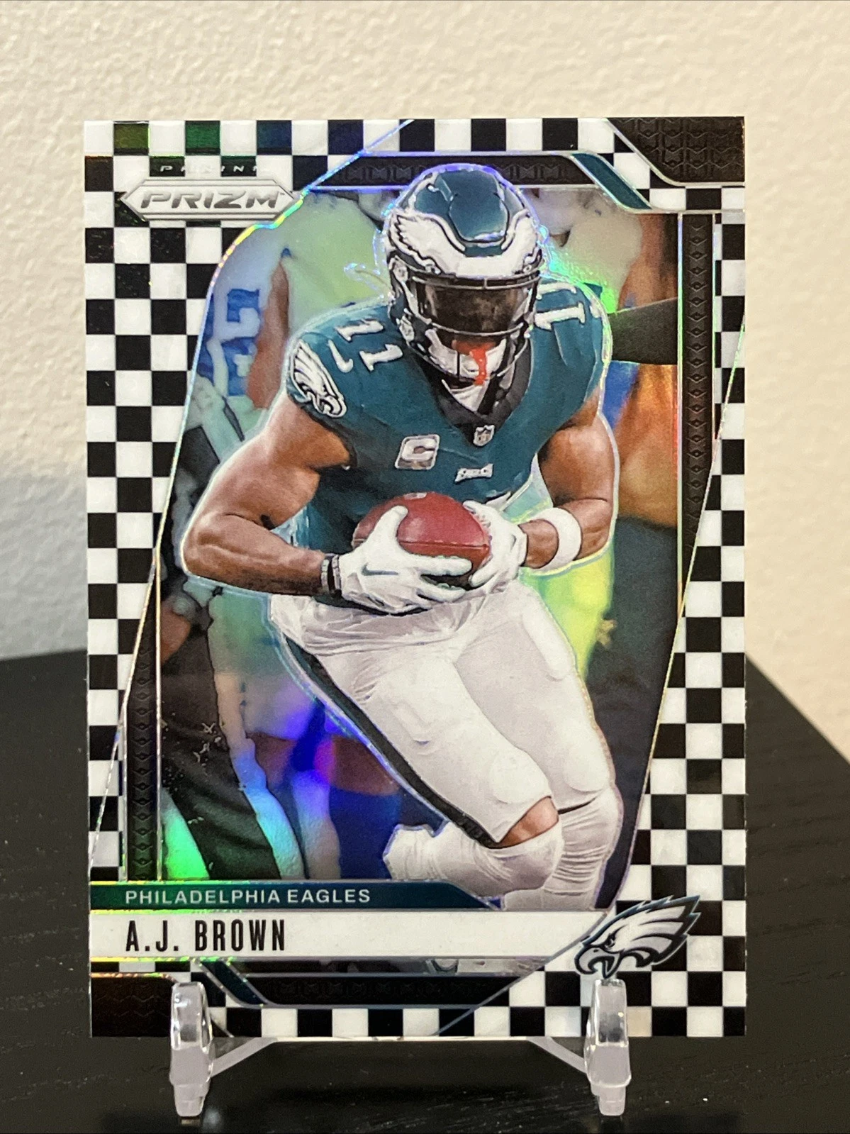 2024 Panini Prizm White and Black Checkerboard A.J. Brown #233 🦅🦅🦅🔥🔥🔥
