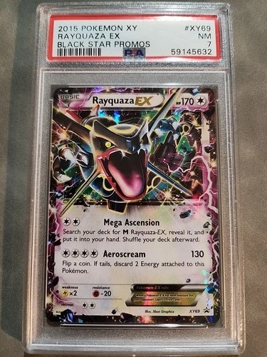 Rayquaza EX 2015 Black Star Promo Card PSA 7 #XY69
