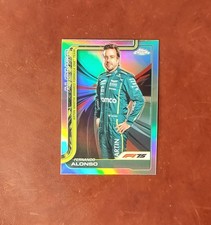 2025 F1 Topps Chrome Fernando Alonso #9 Portrait Refractor Aston Martin Team SP